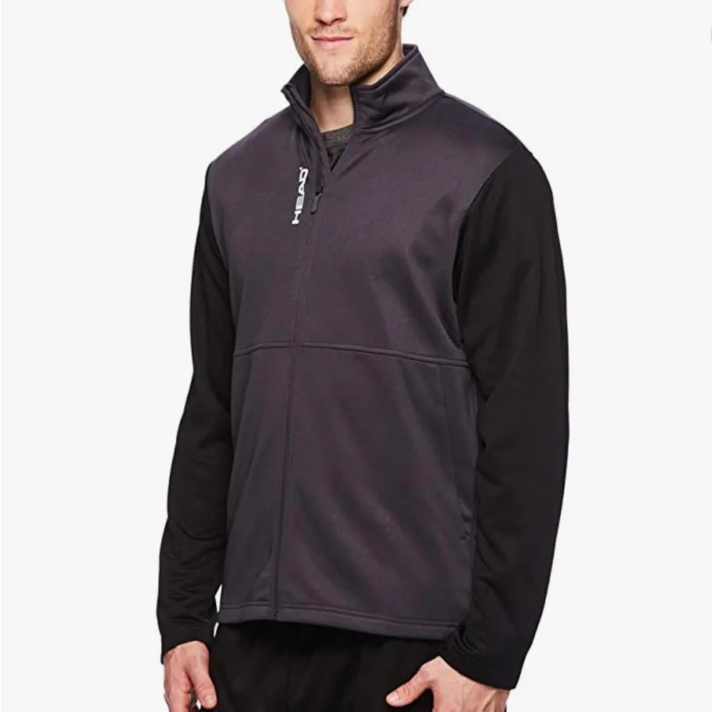 Head Jacket Mens Gray Black Outdoors Casual Full Zip Men’s Size S